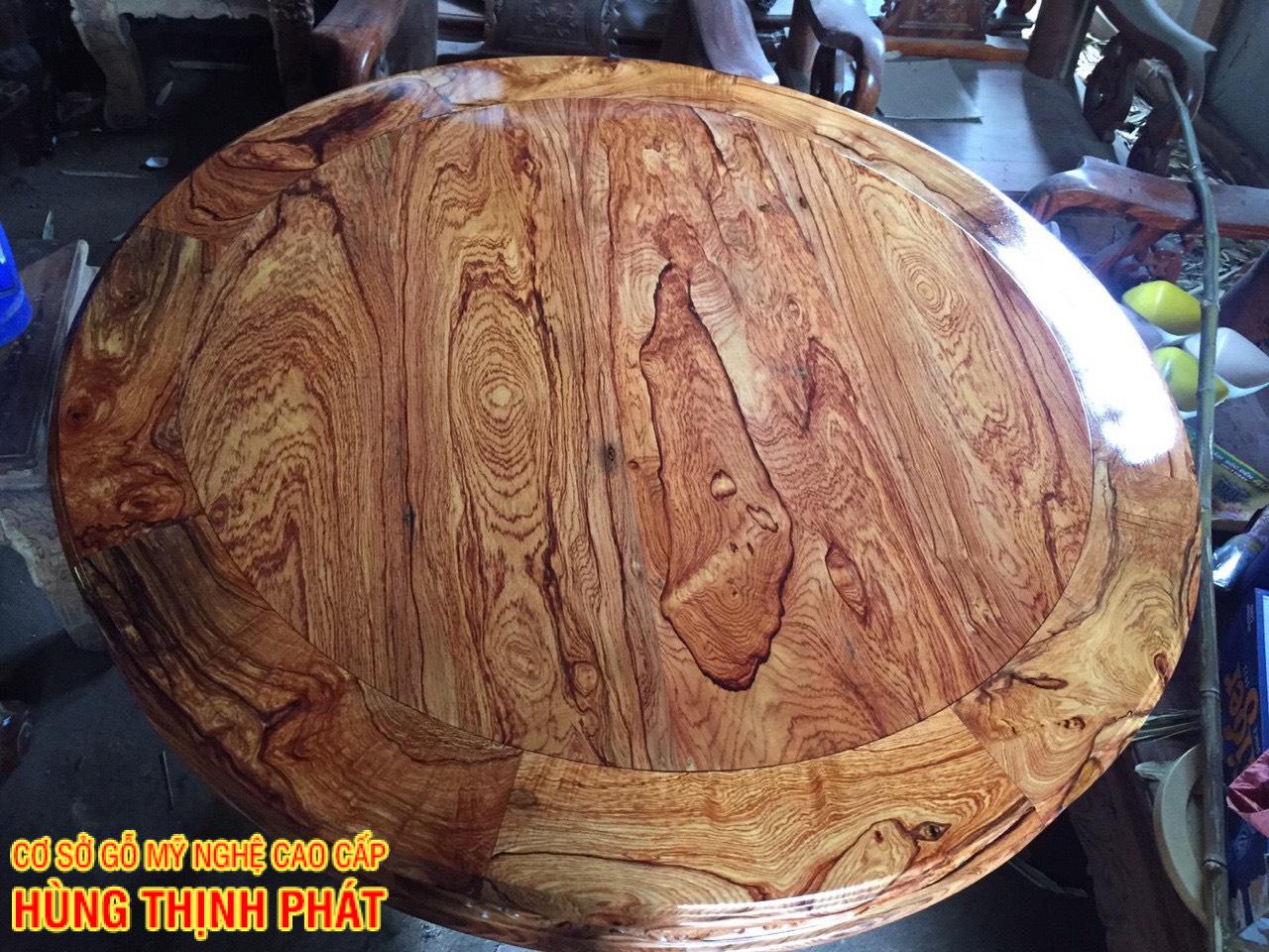 Mẫu bàn ăn Mặt Tròn gỗ Cẩm Lai